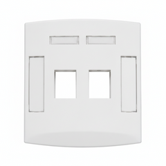 Molex Synergy 2-port wall plate 86x86mm, white (WSY-00013-02)