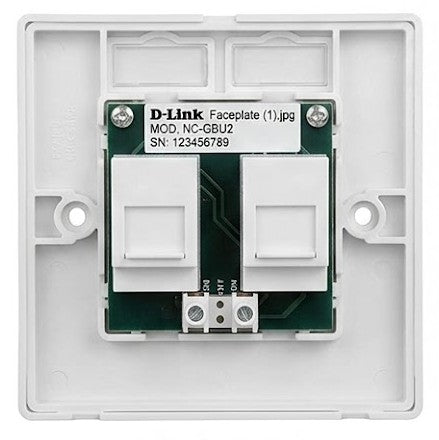 D-Link NFP-0WHI21 dual-port face plate (view 3)