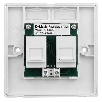 D-Link NFP-0WHI21 dual-port face plate (view 3)