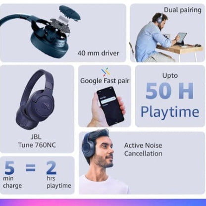 JBL Tune 760NC wireless ANC headphones (view 3)