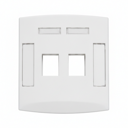 Molex Synergy 2-port wall plate 86x86mm, white (WSY-00013-02)