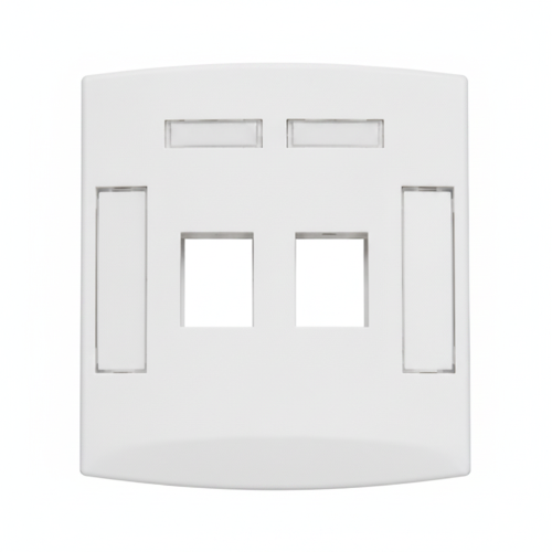 Molex Synergy 2-port wall plate 86x86mm, white (WSY-00013-02)