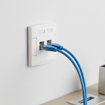 Molex Synergy 2-port wall plate white (view 4)