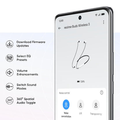 Realme Wireless 3 Bluetooth neckband earphones (view 4)